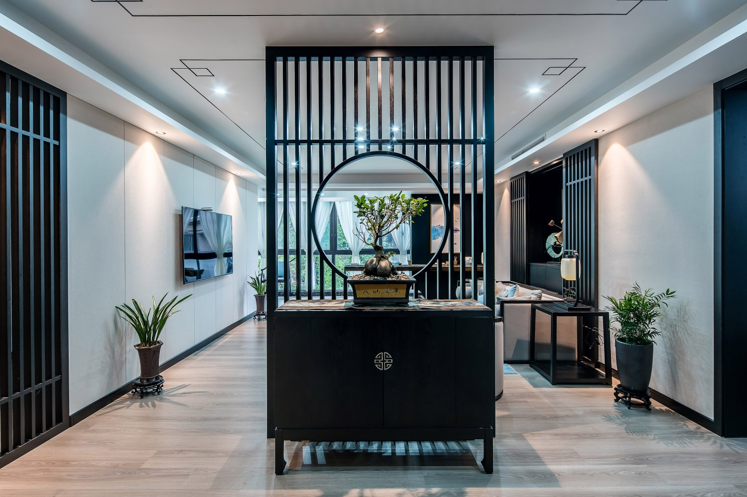 新中式風格家裝設計室內裝修效果圖-玄關 新中式風格家裝設計室內裝修效果圖-玄關