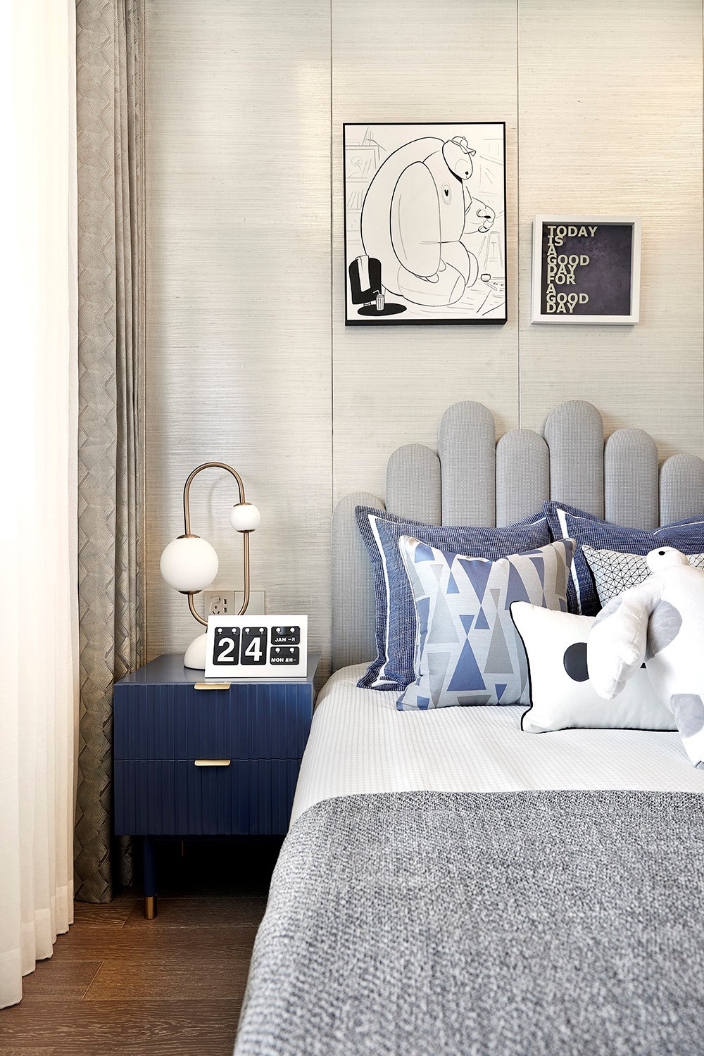 北歐輕奢風格室內家裝案例效果圖-次臥 北歐輕奢風格室內家裝案例效果圖-次臥