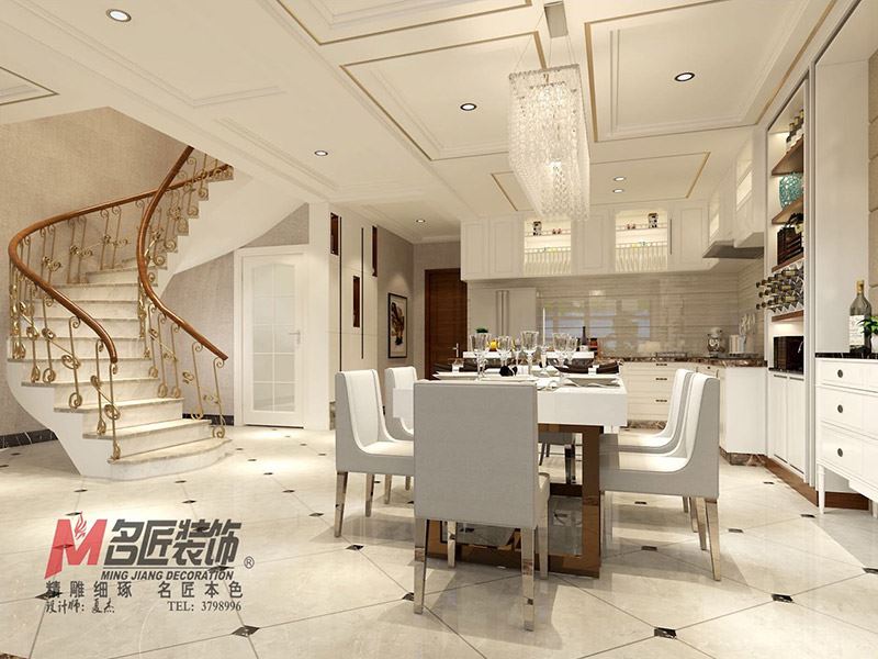 自貢市華煜·陽光鄰里一期歐式風格別墅裝修案例