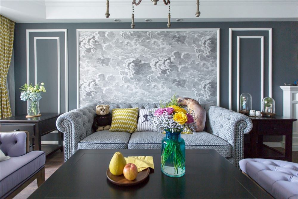 湛江市西粵京基城二期美式風(fēng)格三居室裝修案例