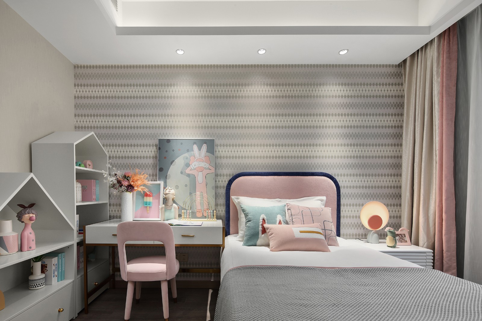 港式輕奢風格室內設計家裝案例-兒童房 港式輕奢風格室內設計家裝案例-兒童房