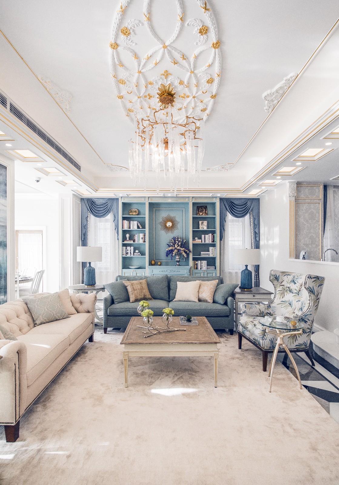 輕奢美式風格家裝設計室內裝修效果圖-客廳 輕奢美式風格家裝設計室內裝修效果圖-客廳