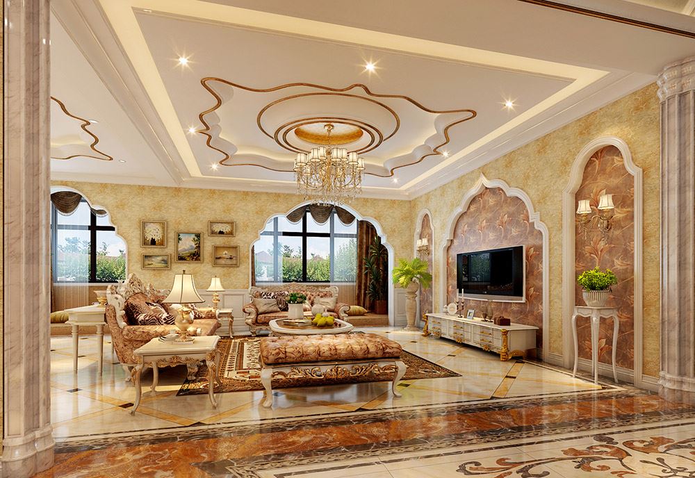 楚雄彝族自治州北浦小區歐式風格別墅裝修案例