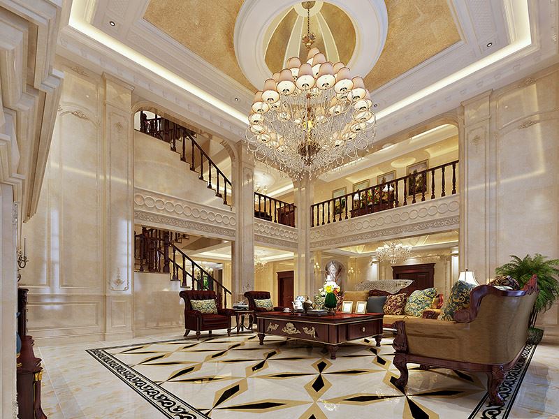 泰州市柏建小區(qū)歐式風格別墅裝修案例