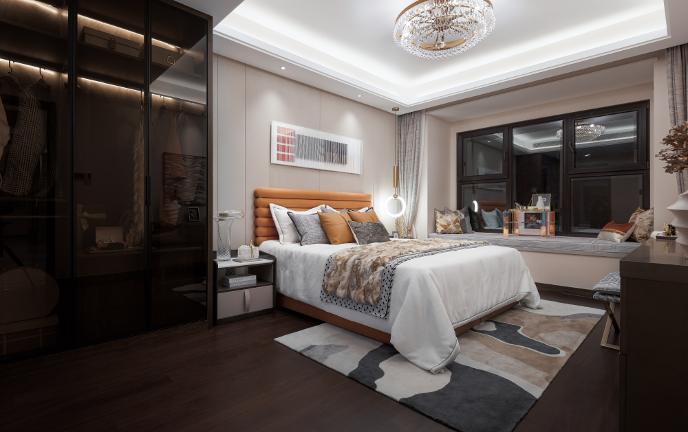 北歐輕奢風格室內設計家裝案例-主臥 北歐輕奢風格室內設計家裝案例-主臥