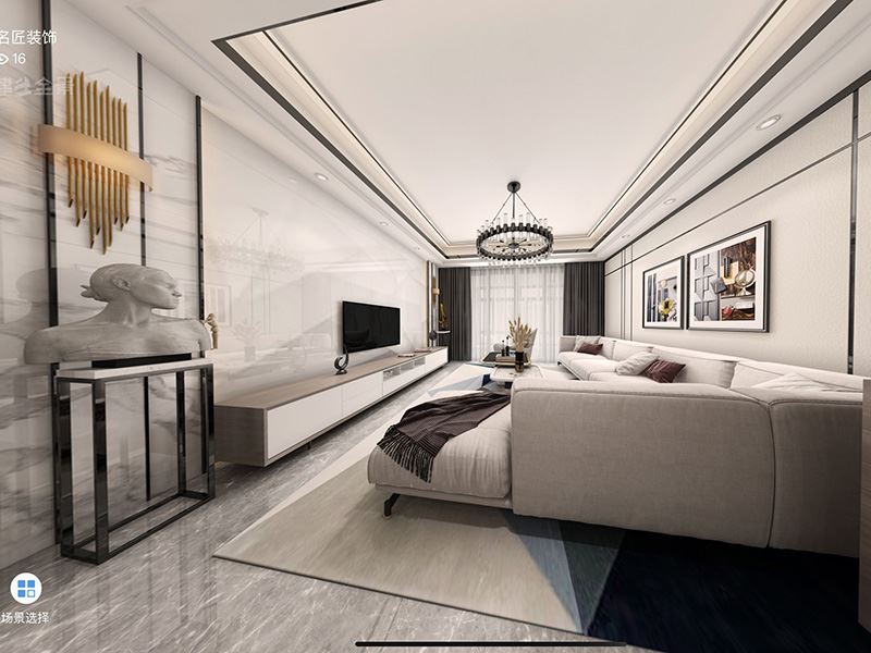 茂名市金源時(shí)代現(xiàn)代簡約風(fēng)格四居室裝修案例