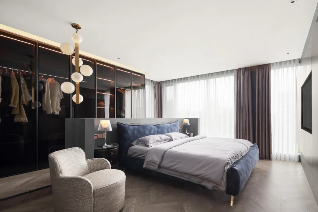 輕奢風格家裝設計室內裝修效果圖-臥室 輕奢風格家裝設計室內裝修效果圖-臥室