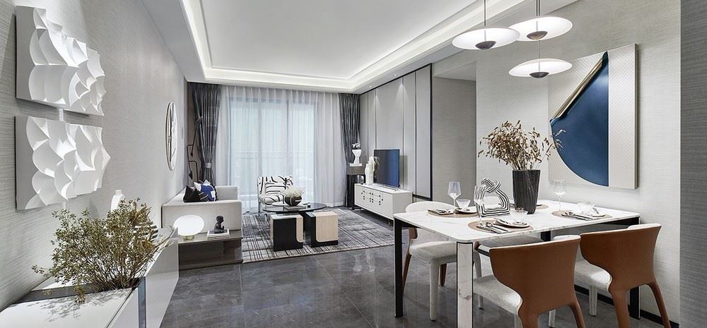 江門市碧華園現代簡約風格三居室裝修案例