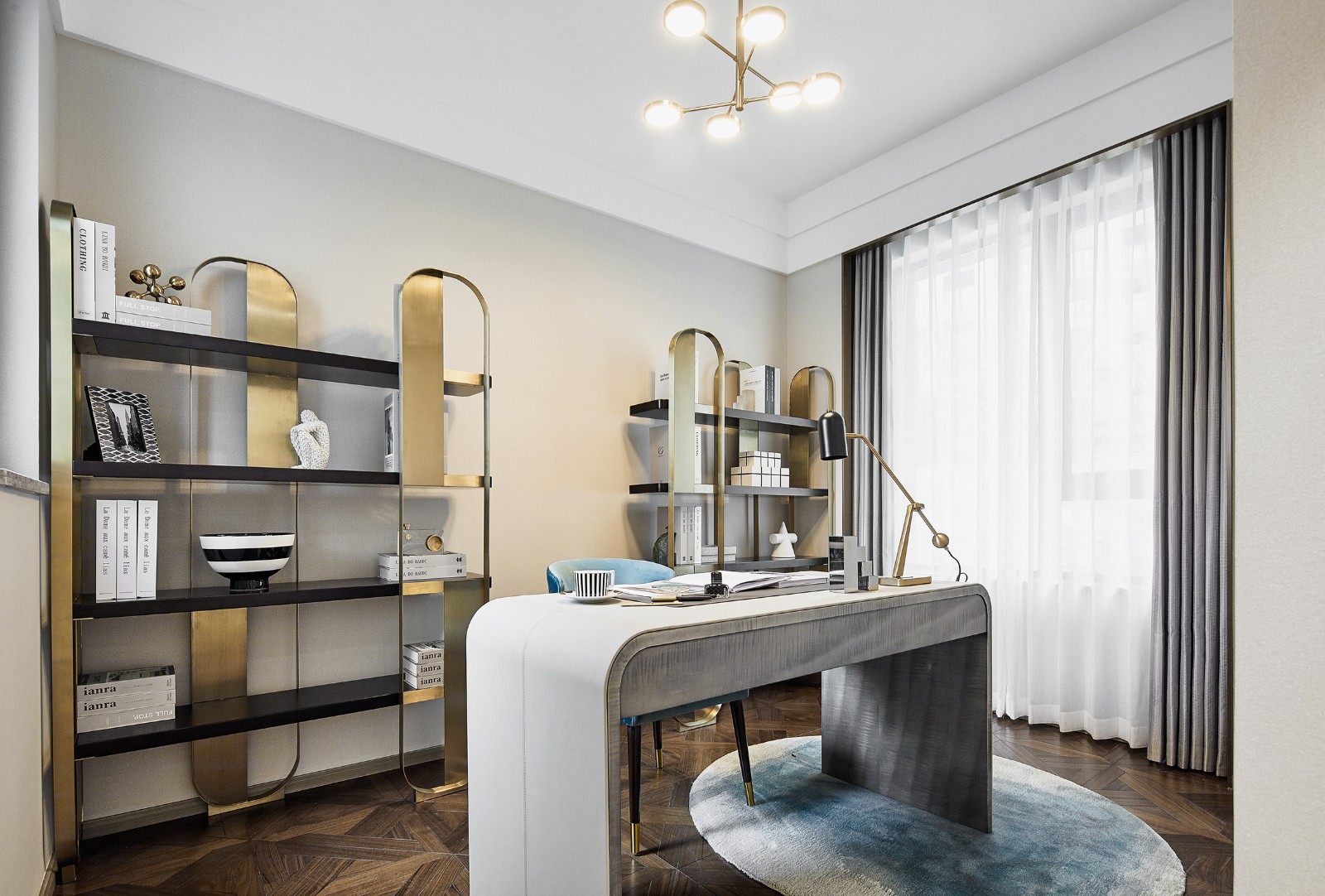 美式輕奢風格室內設計家裝案例-書房 美式輕奢風格室內設計家裝案例-書房