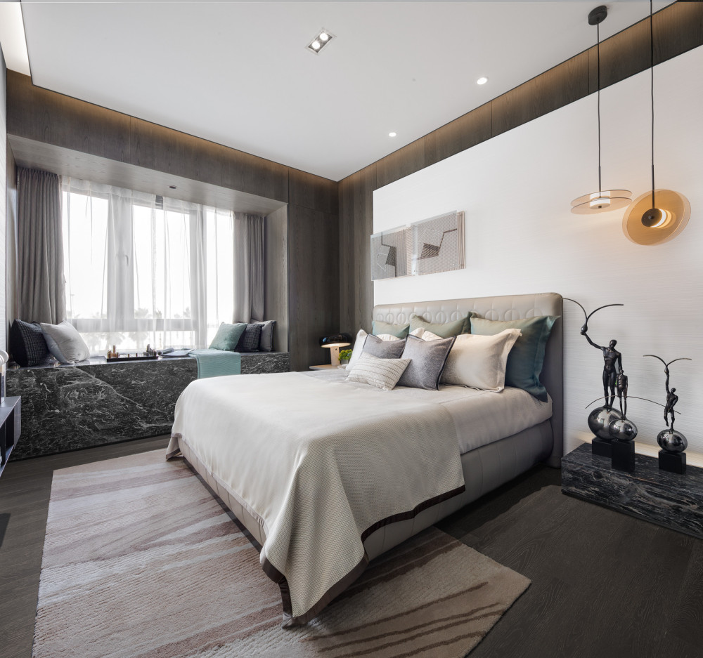 北歐輕奢風格室內家裝案例效果圖-臥室 北歐輕奢風格室內家裝案例效果圖-臥室