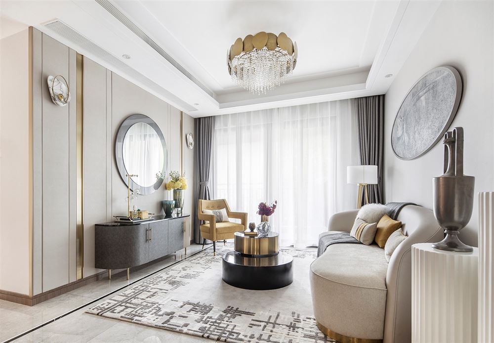 廣州市福今路小區輕奢風格三居室裝修案例