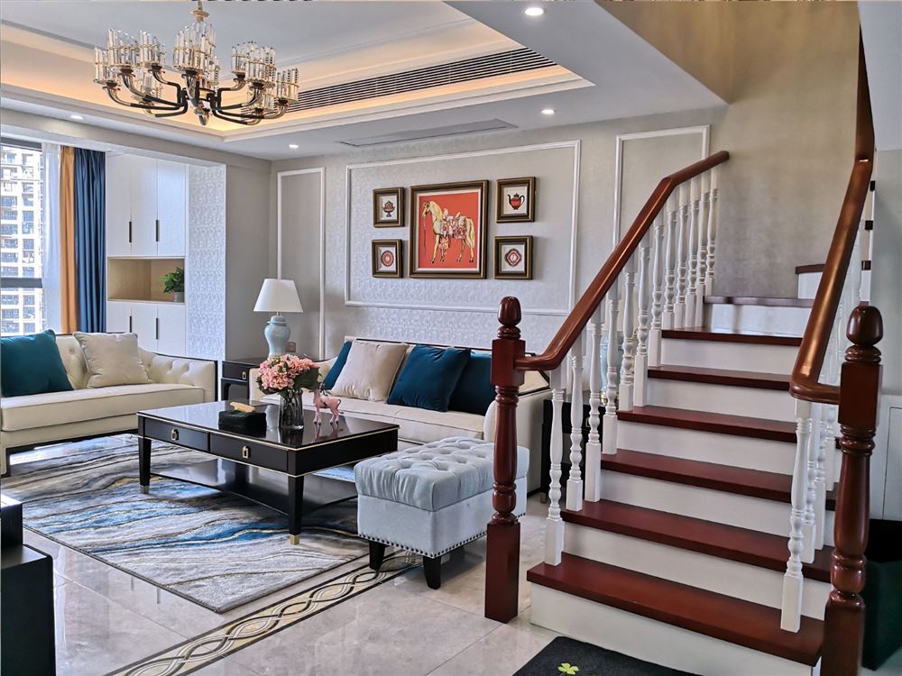 江門市珠江國際新城歐式風格復式裝修案例