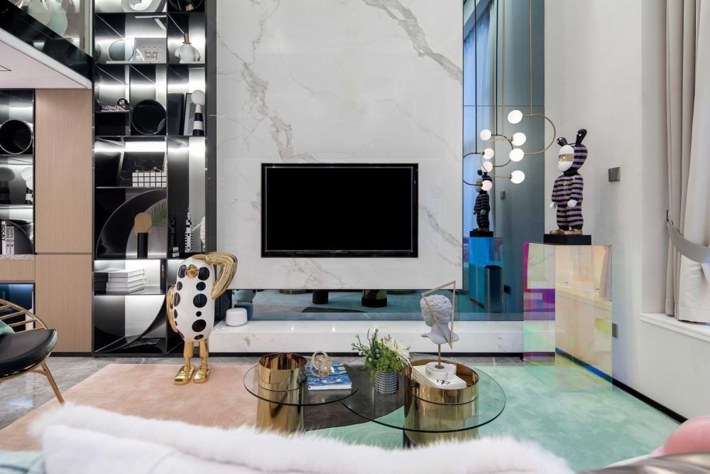 江門(mén)市華僑城·云頂輕奢風(fēng)格復(fù)式裝修案例