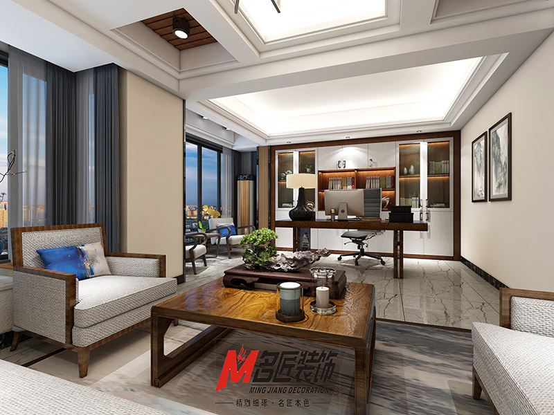 揭陽市星湖城現(xiàn)代風(fēng)格辦公空間裝修案例