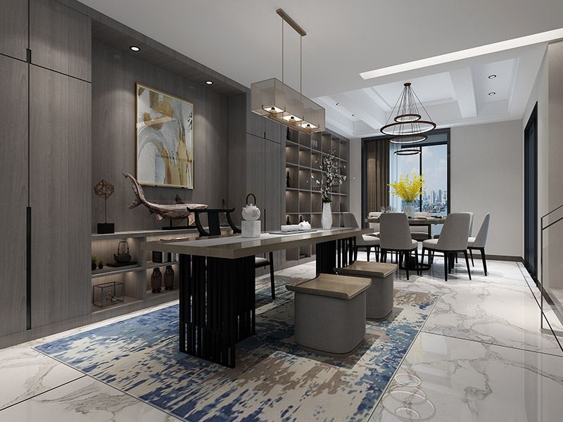 楚雄彝族自治州苴卻佳園現代簡約風格三居室裝修案例