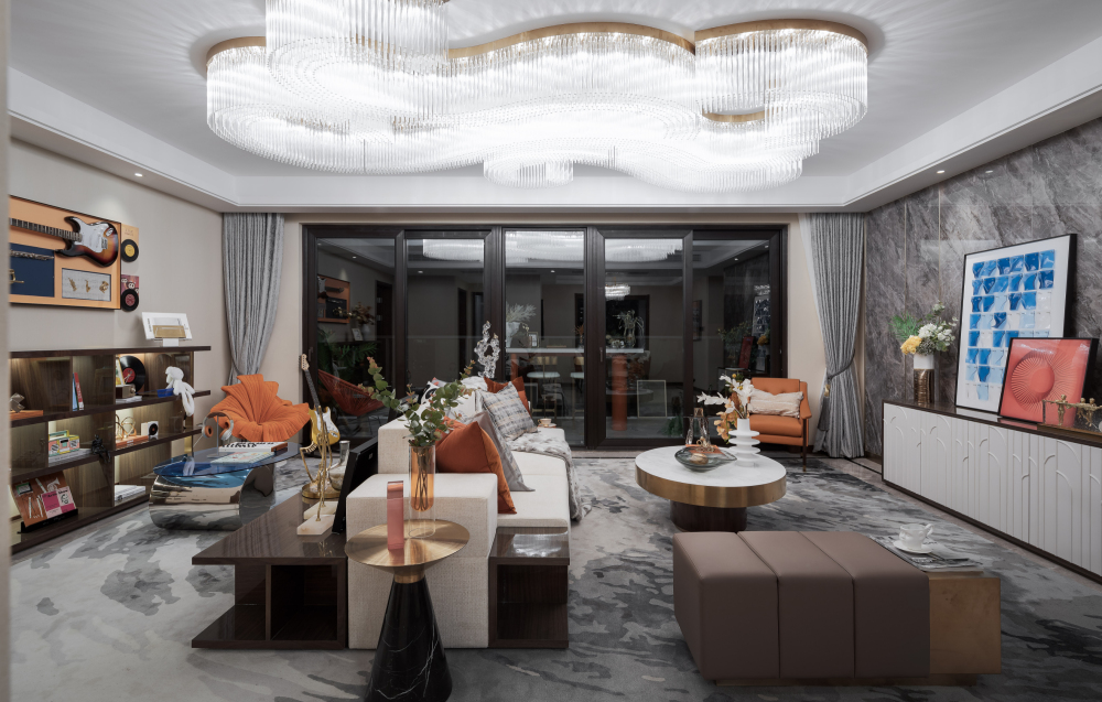 北歐輕奢風格室內設計家裝案例-客廳 北歐輕奢風格室內設計家裝案例-客廳