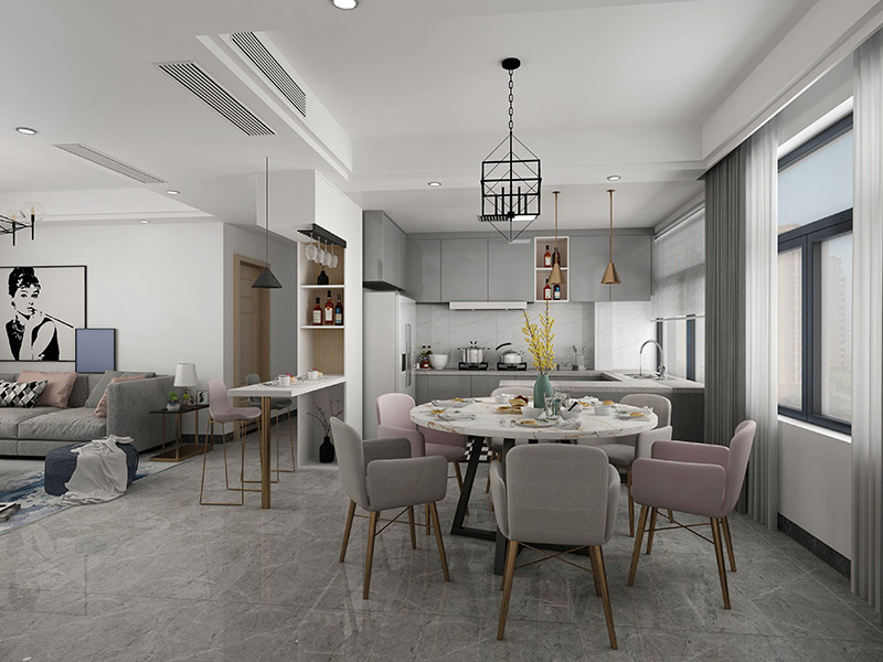 邦泰鉑仕公館三居97平米北歐風格裝修案例-餐廚廳 邦泰鉑仕公館三居97平米北歐風格裝修案例-餐廚廳