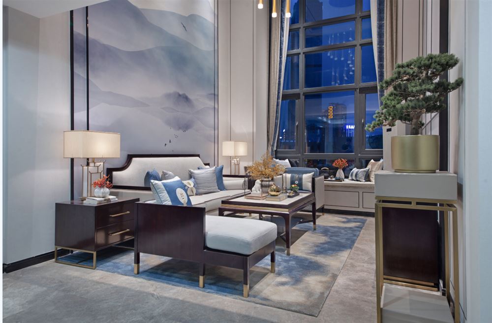 廣州市錦繡銀灣新中式風格三居室裝修案例