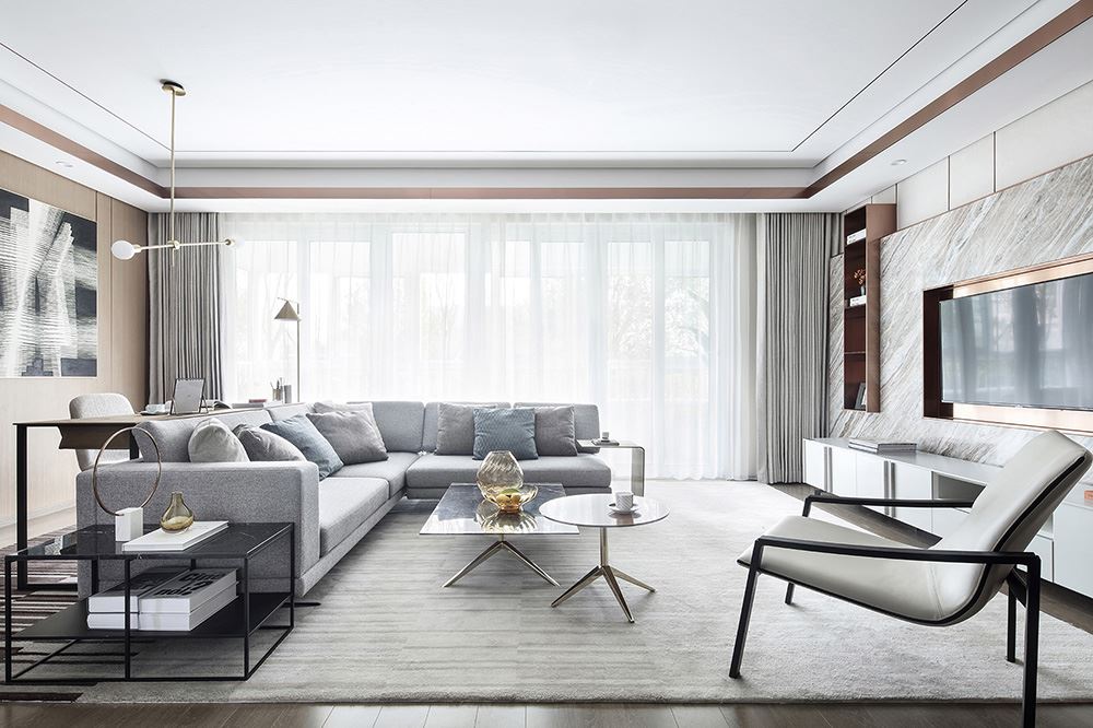 南寧市文化大院輕奢風(fēng)格三居室裝修案例