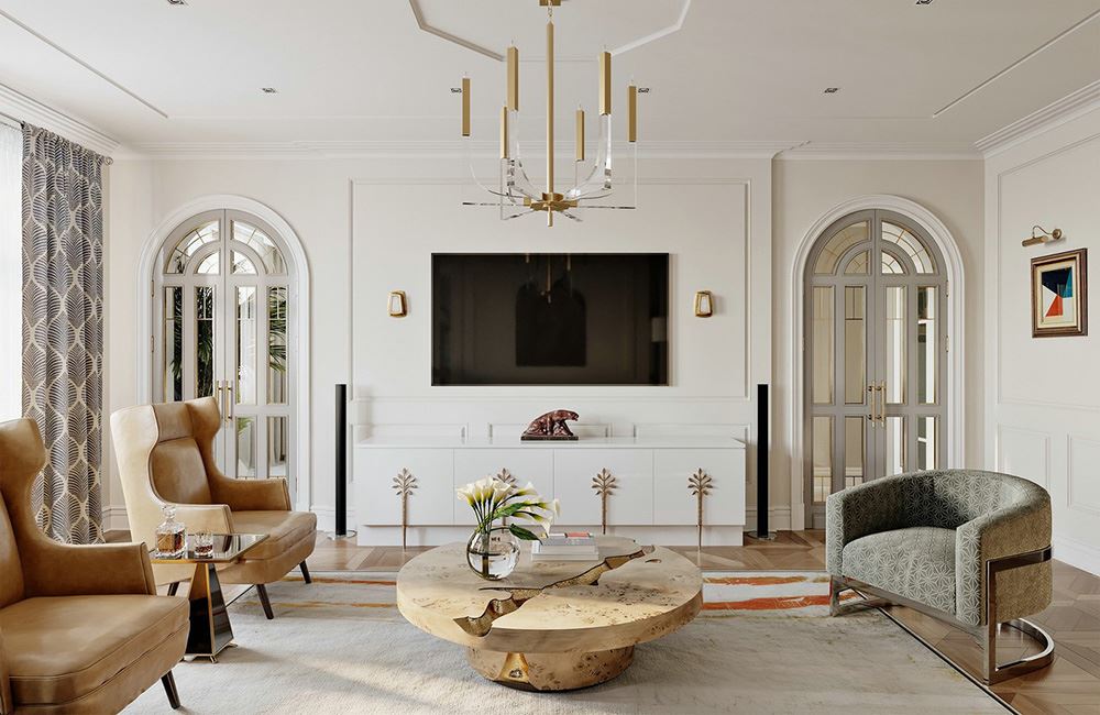 江門市白石路住宅樓田園風格四居室裝修案例