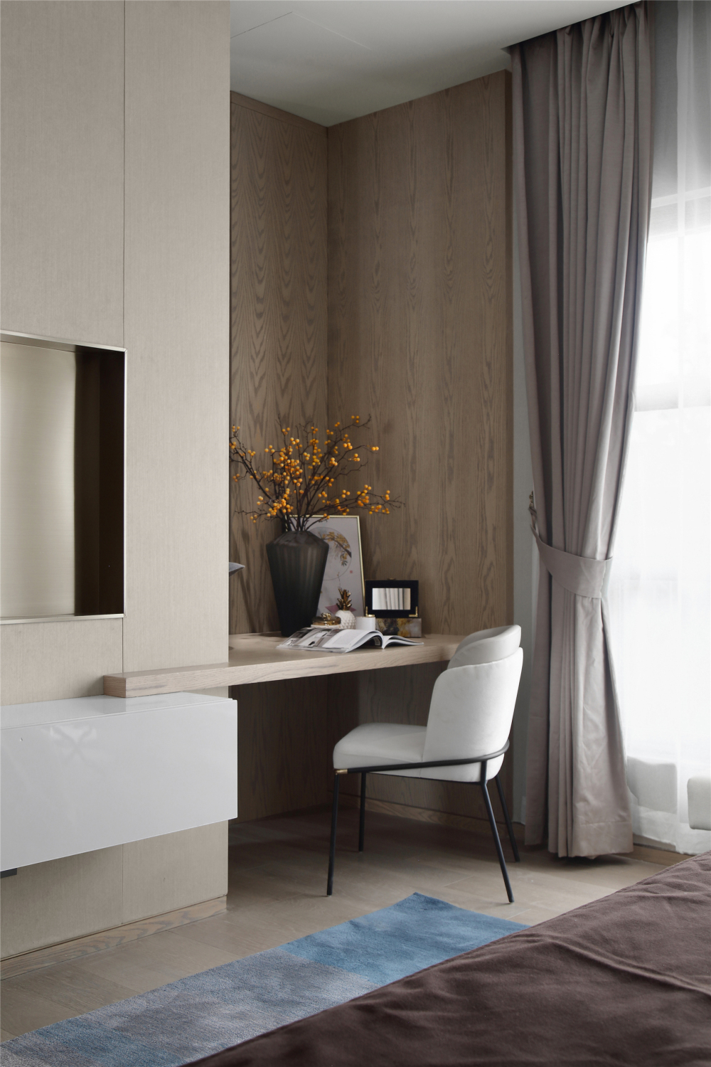 現代簡約風格室內家裝案例效果圖-臥室梳妝臺 現代簡約風格室內家裝案例效果圖-臥室梳妝臺