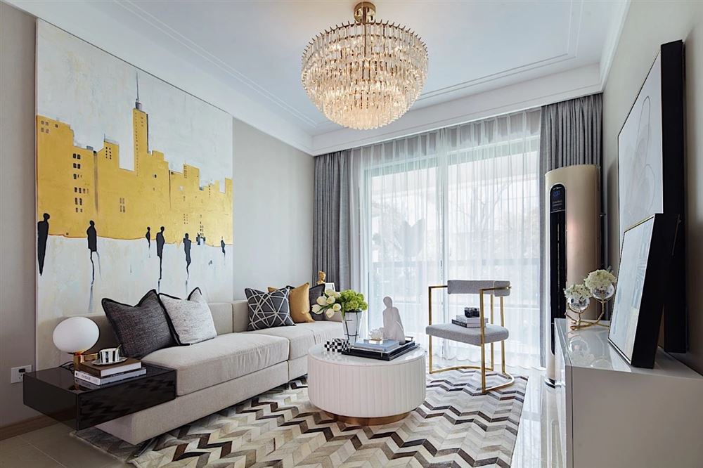 南寧市盛天華府現代風格三居室裝修案例