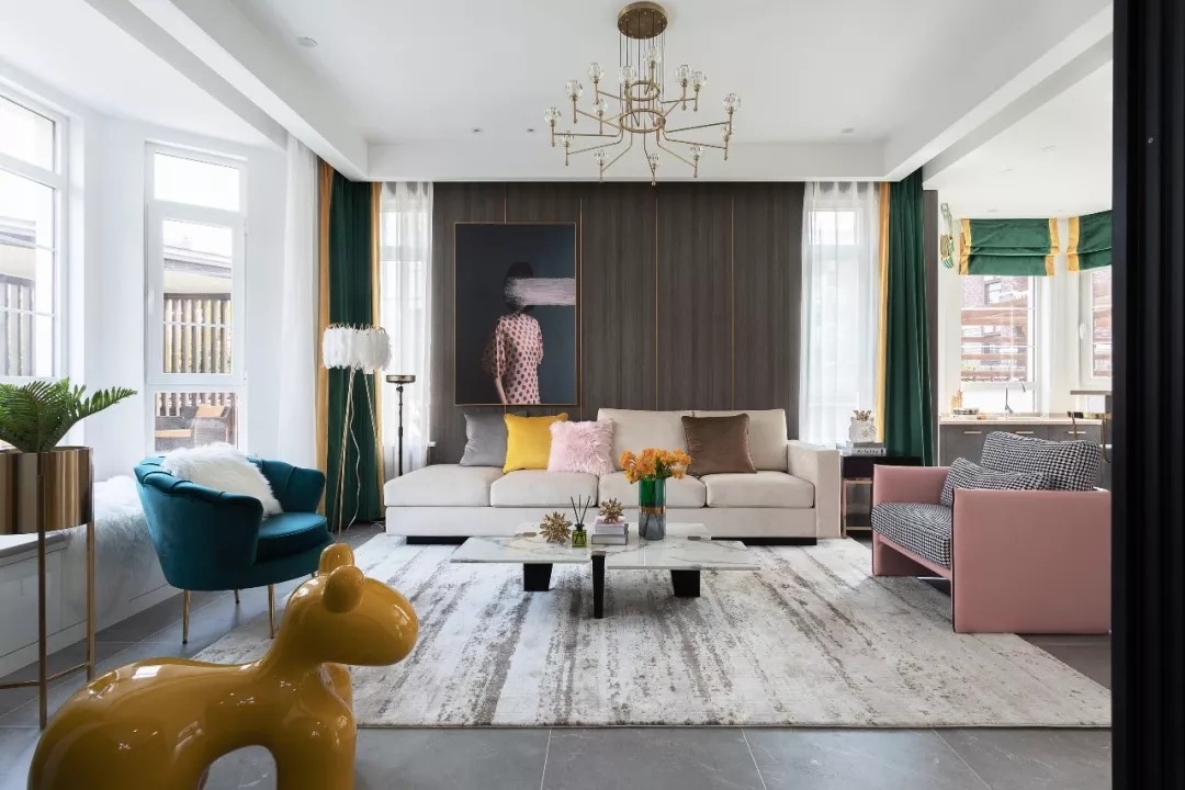 裝修公司輕奢風格別墅裝修效果圖-客廳 裝修公司輕奢風格別墅裝修效果圖-客廳