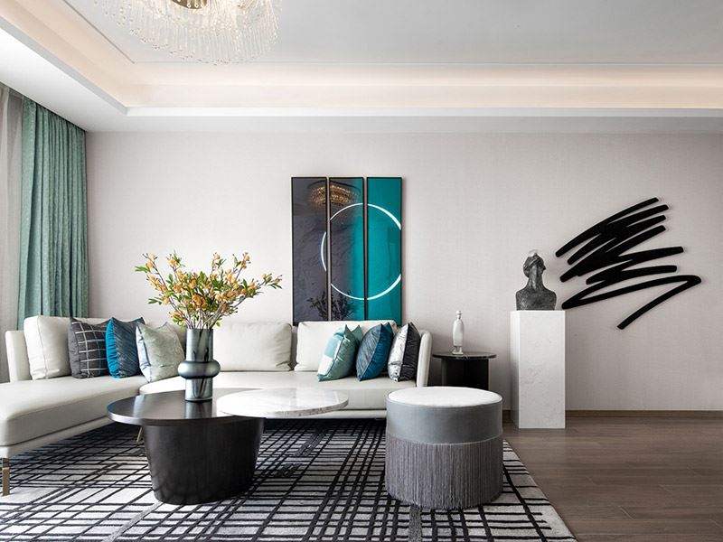 河源市東江灣江灣明珠現(xiàn)代簡約風格三居室裝修案例