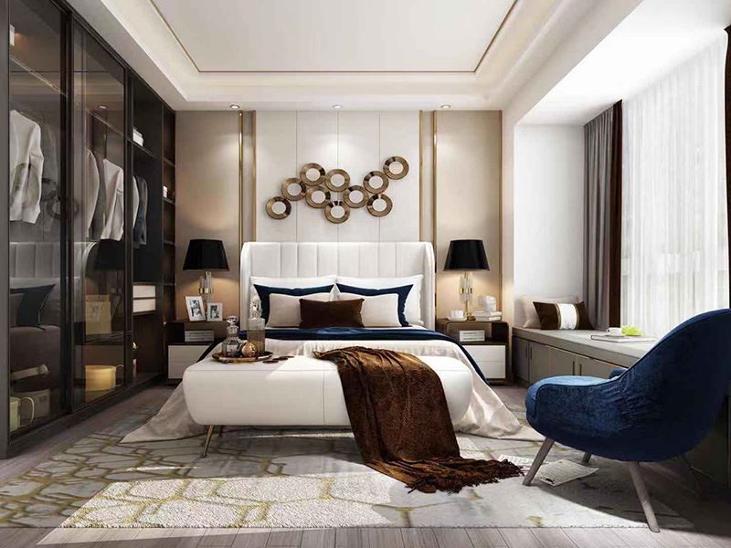 茂名市供銷大廈輕奢風格四居室裝修案例