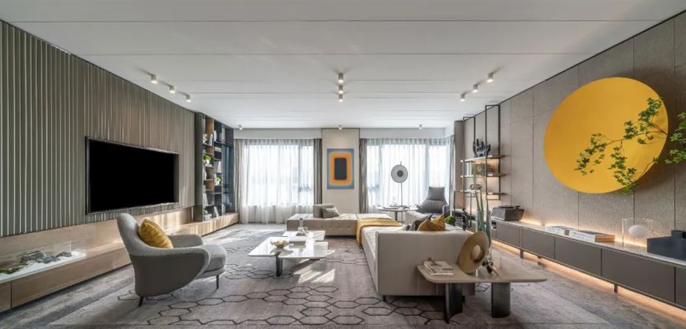 昭通市長城小區現代簡約風格平層裝修案例