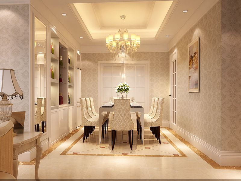 河源市龍光城歐式風格三居室裝修案例