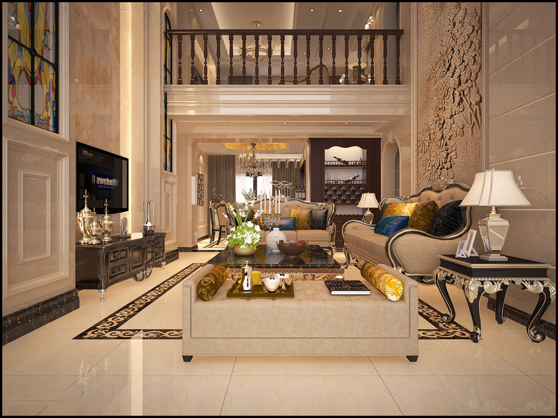 佛山市綠城·桂語(yǔ)蘭庭歐式風(fēng)格別墅裝修案例