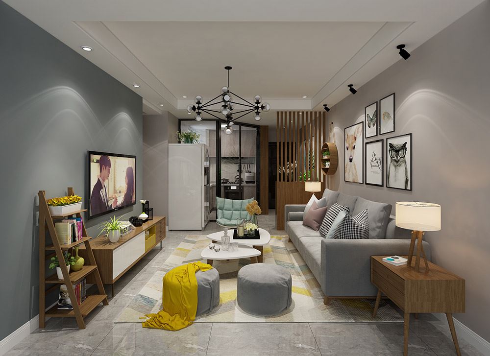 臺州市北山菜場邊北歐風格二居室裝修案例