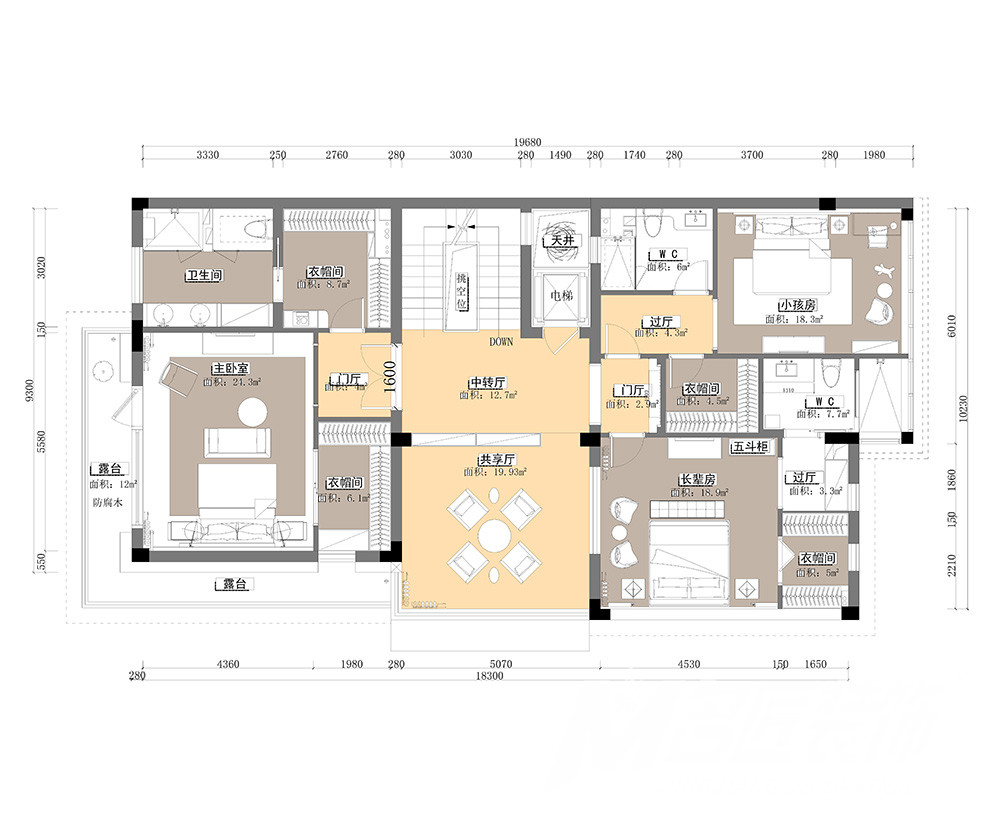 別墅二層布局圖 別墅二層布局圖