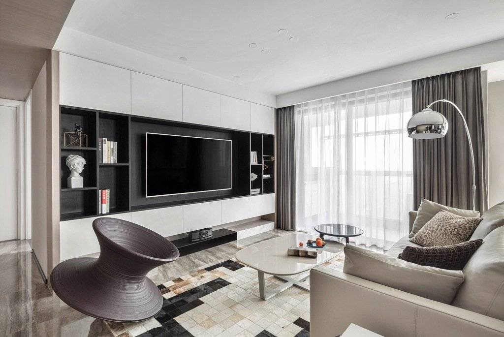 韶關市韶關恒大城現代簡約風格三居室裝修案例