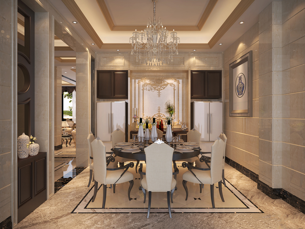 韶關市韶關富力城歐式風格別墅裝修案例