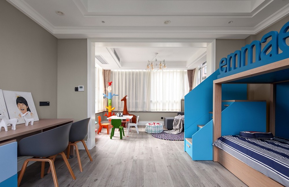 現代美式風格別墅家裝案例效果圖-兒童房 現代美式風格別墅家裝案例效果圖-兒童房