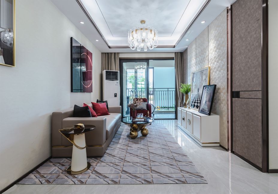 江門市寶麗花園輕奢風格三居室裝修案例