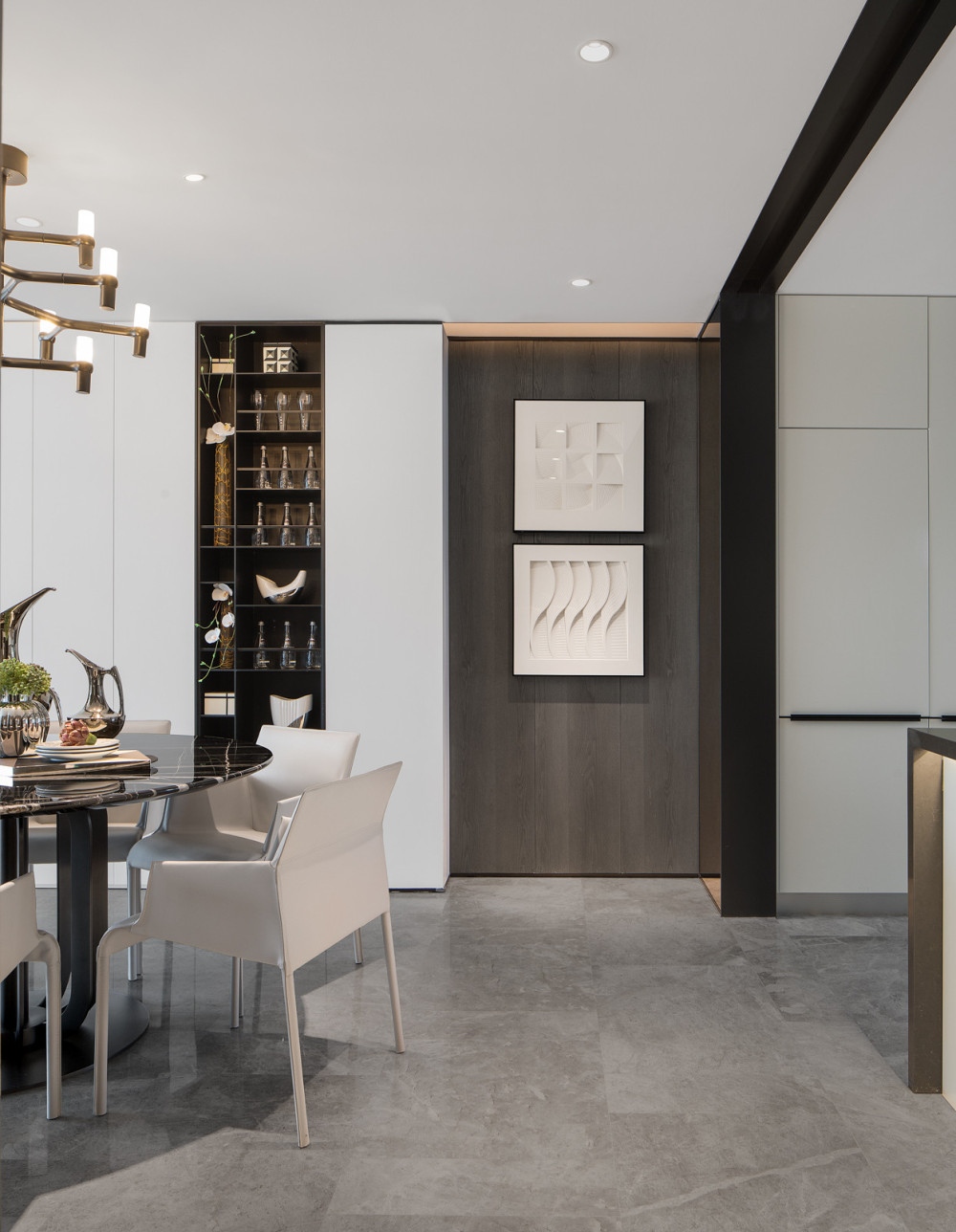 北歐輕奢風格室內家裝案例效果圖-餐廳 北歐輕奢風格室內家裝案例效果圖-餐廳