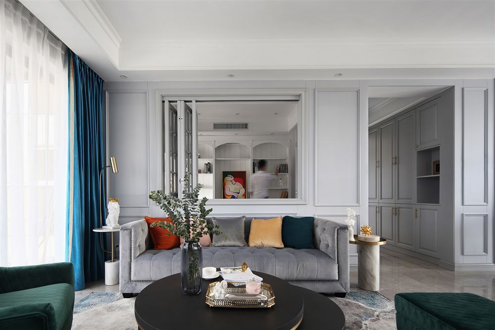 江門市駿凱豪庭美式風格三居室裝修案例