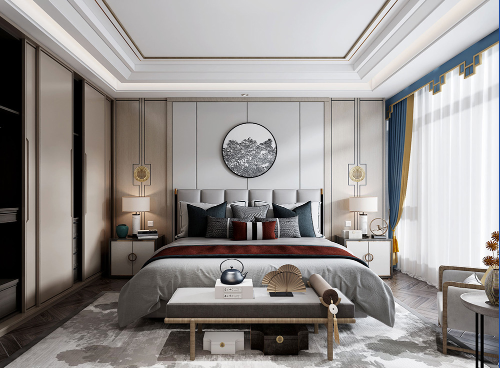 現代簡約風格室內裝修設計效果圖-主臥 現代簡約風格室內裝修設計效果圖-主臥