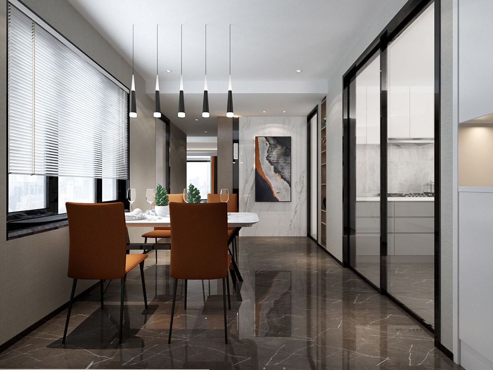 臺州市碧湖山莊現代簡約風格二居室裝修案例