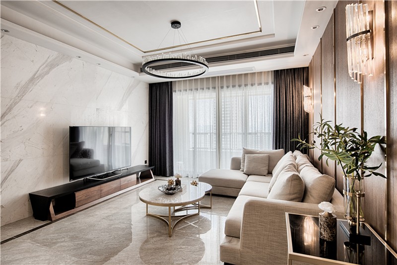 后現代港式風格家裝設計室內裝修效果圖-客廳 后現代港式風格家裝設計室內裝修效果圖-客廳