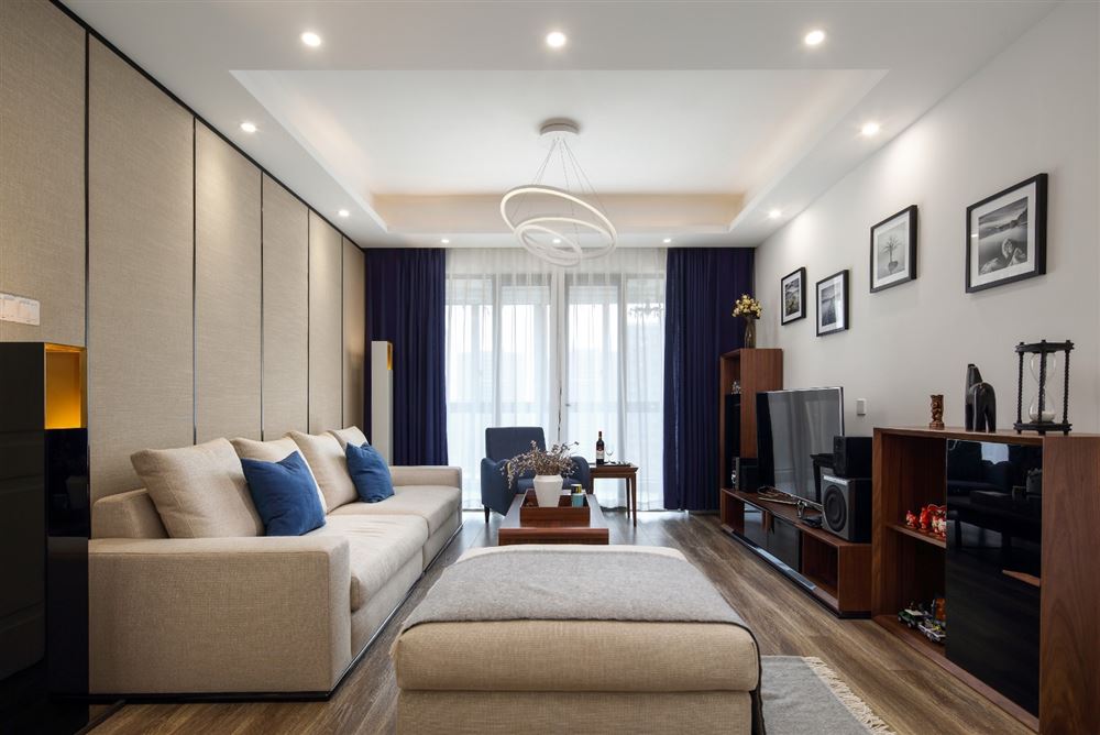 廣州市黃埔花園新中式風格三居室裝修案例