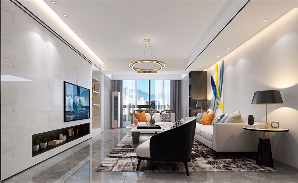 廣州市怡園小區(qū)輕奢風(fēng)格三居室裝修案例