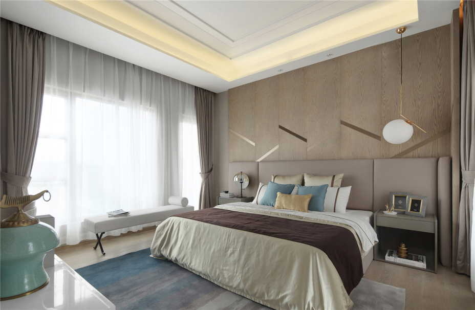 現(xiàn)代輕奢風(fēng)格室內(nèi)家裝案例效果圖-主臥 現(xiàn)代輕奢風(fēng)格室內(nèi)家裝案例效果圖-主臥