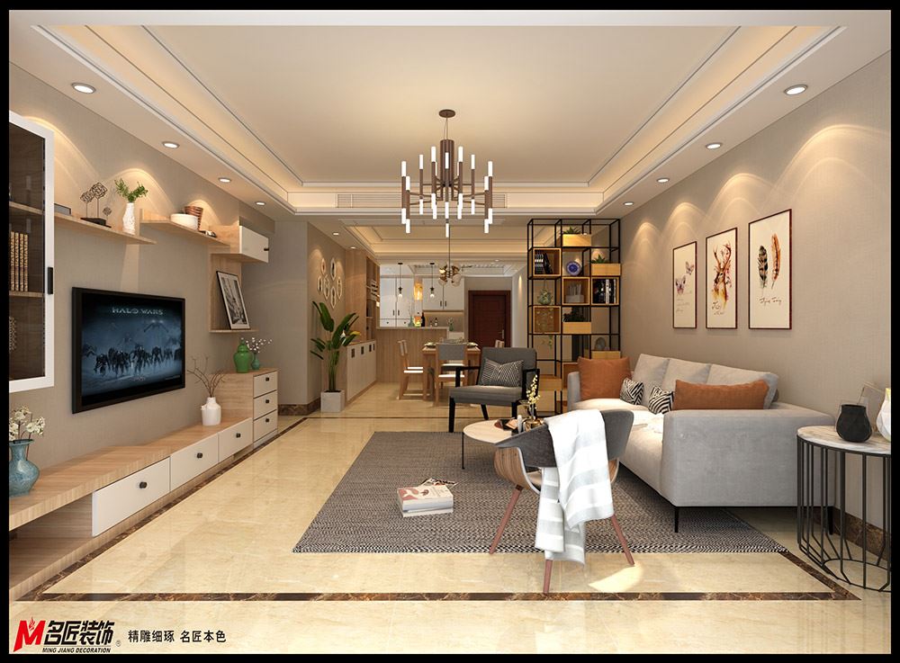 茂名市寶和雅苑現代簡約風格二居室裝修案例