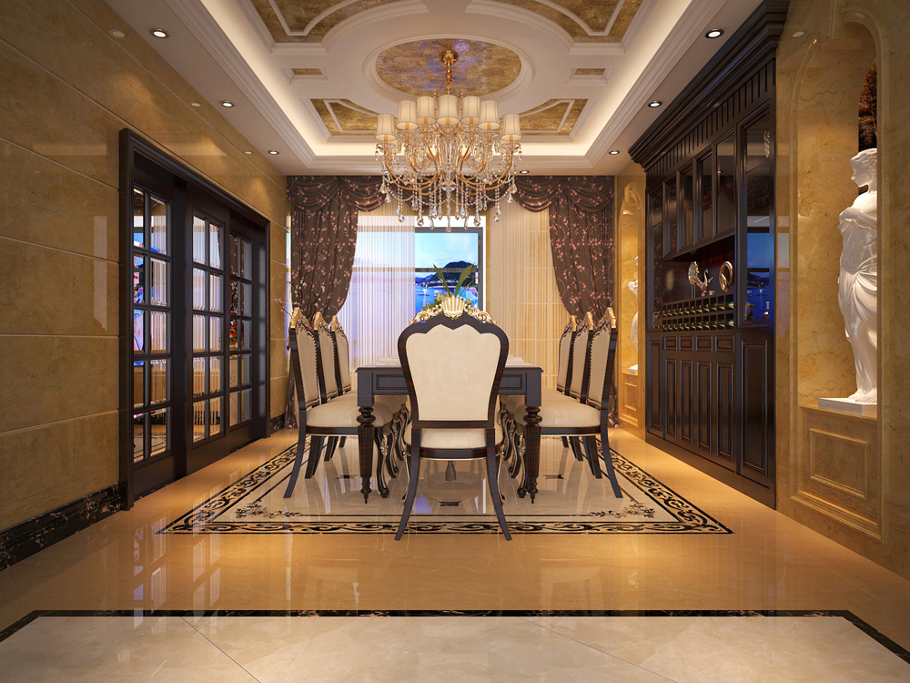 韶關市富康翰林世家二期歐式風格別墅裝修案例