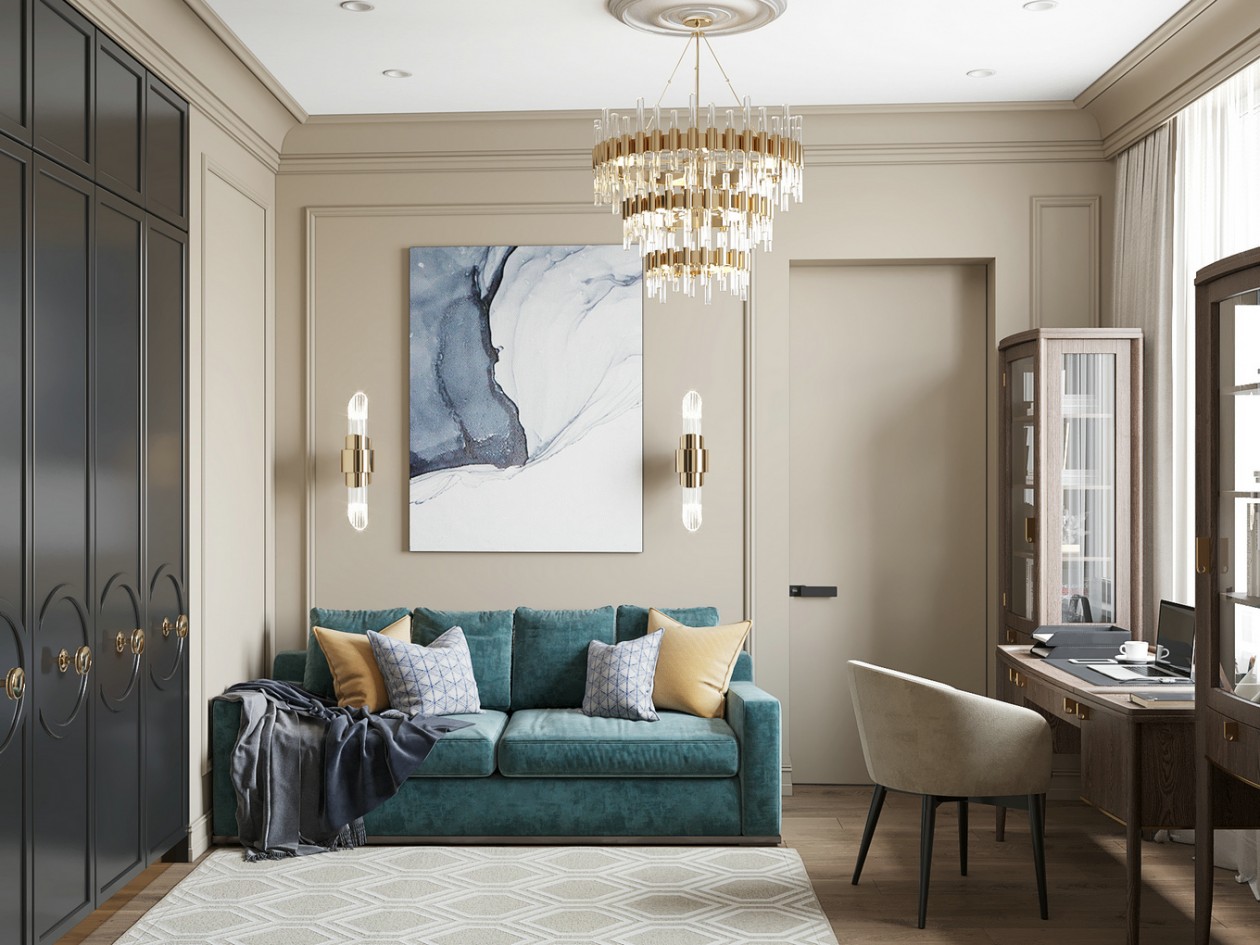 簡歐輕奢風格家裝設計室內裝修效果圖-臥室 簡歐輕奢風格家裝設計室內裝修效果圖-臥室