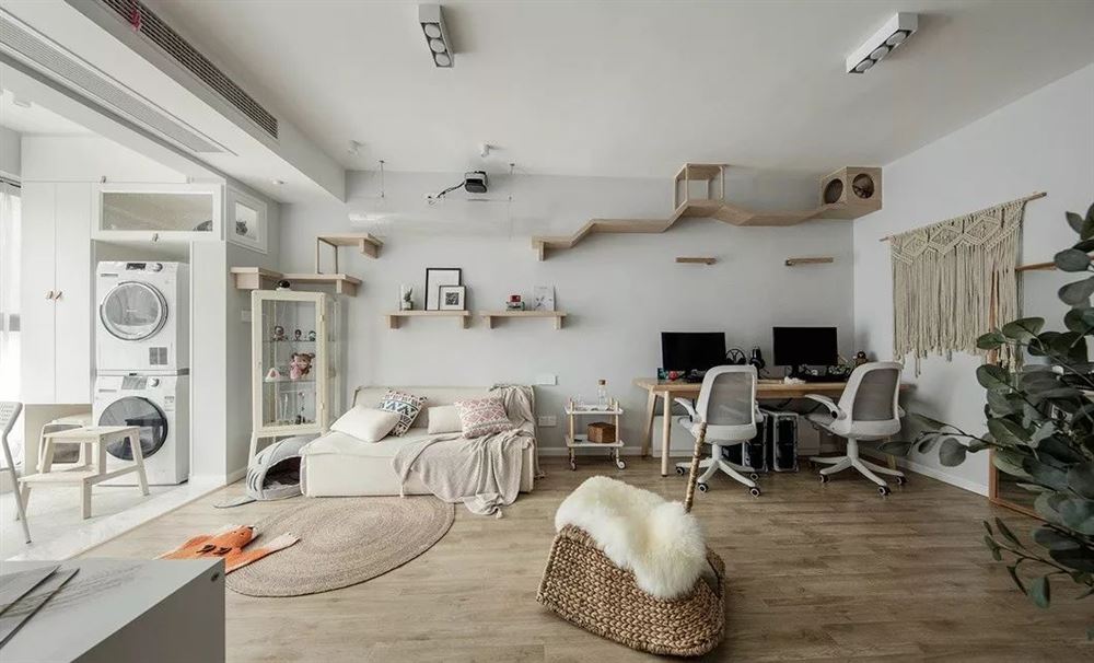 北歐簡約風格家裝設計室內裝修效果圖-客廳全景 北歐簡約風格家裝設計室內裝修效果圖-客廳全景